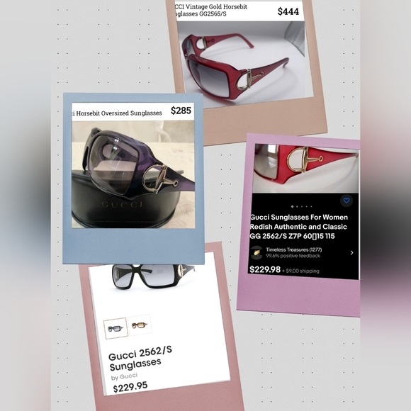 Purple GUCCI Horsebit Sunglasses, rare GG 2562/S  PT2 - Picture 3 of 10